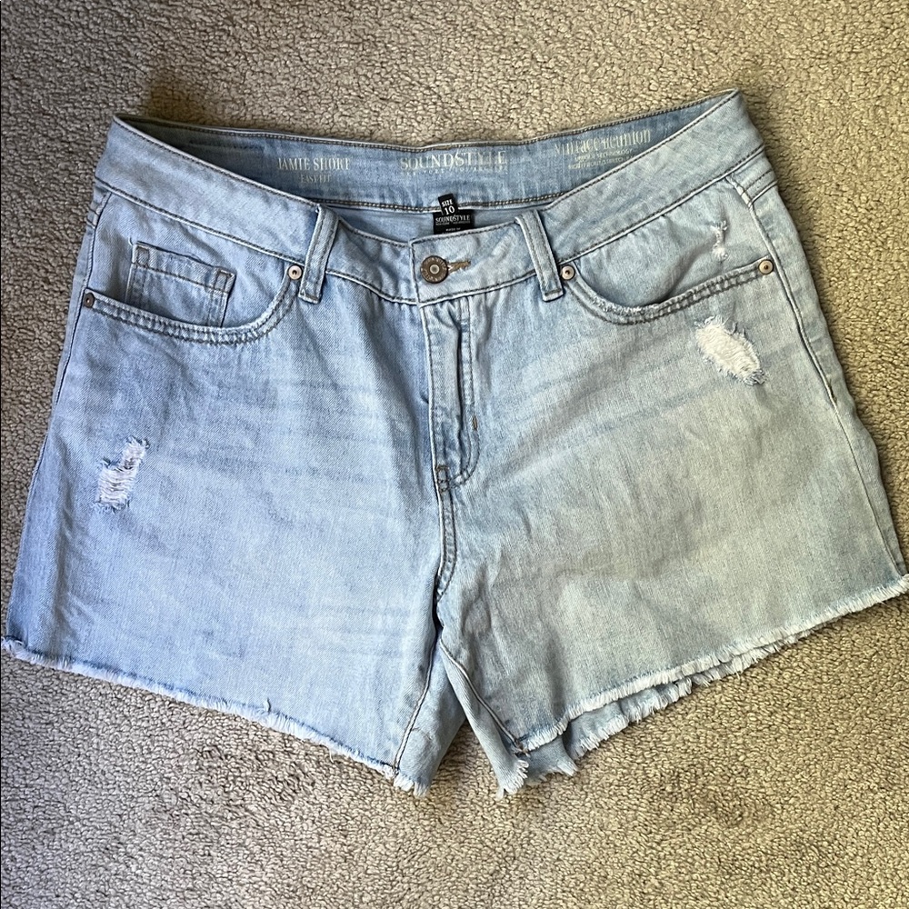 SoundStyle Light Blue Denim Jean Shorts - Size 10